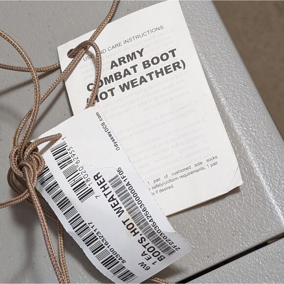 NWT Military Tan Desert Hot Weather Combat Boot Men's 6W Women's 38 Tactical - Picture 3 of 11